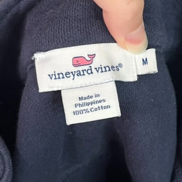 Vineyard Vines Navy Blue Quarter Zip Women's Medium - Picture 5 of 5